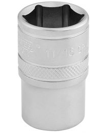 Draper 1/2 Inch Square Drive 6 Point Imperial Socket (11/16 Inch)