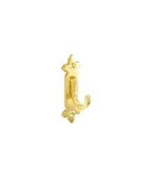 Tieback Hook Brass Gothic 80mm x2