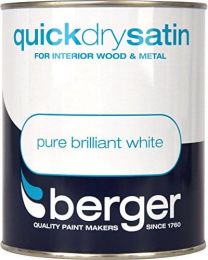 Berger Quick Dry Satin 750ml Brilliant White