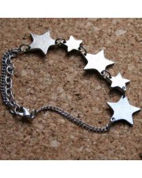 Bracelet Silver Coloured 5 Stars