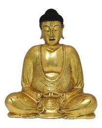 Buddha Gold Coloured Stone 25cm Height **