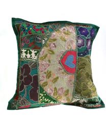 Cushion Cover Patchwork Green
