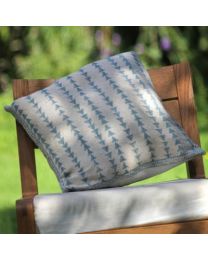 Cushion Cover Ribbed 40x40cm Blue Triangle