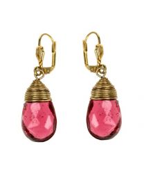 Earrings Ruby Red Drop Traditional