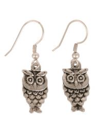 Earrings Silver Coloured Owl