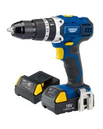 Draper Expert 18V Cordless Combi Hammer Drill with Two Li-Ion Batteries