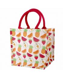 Jute Shopping Bag, Square, Fruit