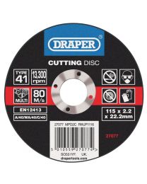 Draper Multi Purpose Cutting Disc (115 x 1.6 x 22.2mm)