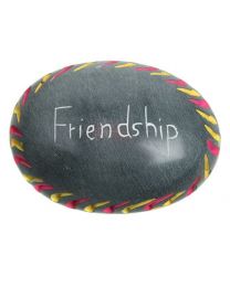 Pebble Oval With Pattern Friendship