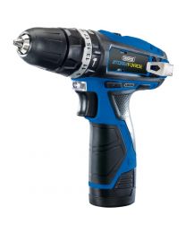 Draper Storm Force® 10.8V Cordless Hammer Drill with Two Li-ion Batteries