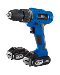 Draper Storm Force® Cordless Hammer Drill with Two Li-ion Batteries (14.4V)