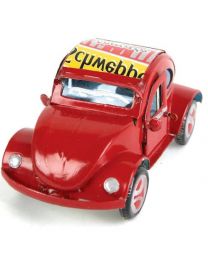 VW Beetle Recycled Cans Red 10cm